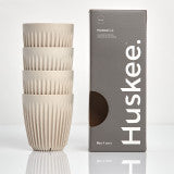 Huskee Cup 8OZ 4-Pack (Charcoal/Natural)