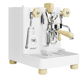 Lelit Bianca Pressure Profile Dual Boiler PID Rotary Pump Wood PL162T V3 Espresso Machine (White) [INSTOCK]