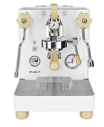 Lelit Bianca Pressure Profile Dual Boiler PID Rotary Pump Wood PL162T V3 Espresso Machine (White) [INSTOCK]